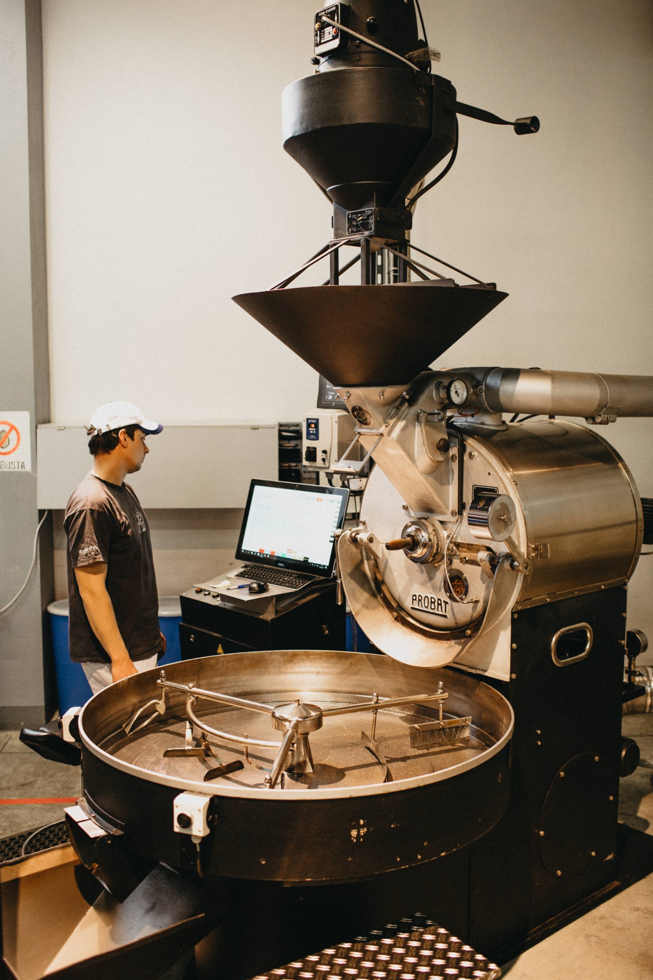 The UG22 roasting coffee at doubleshot in 2017, before the 2024 refurbishment